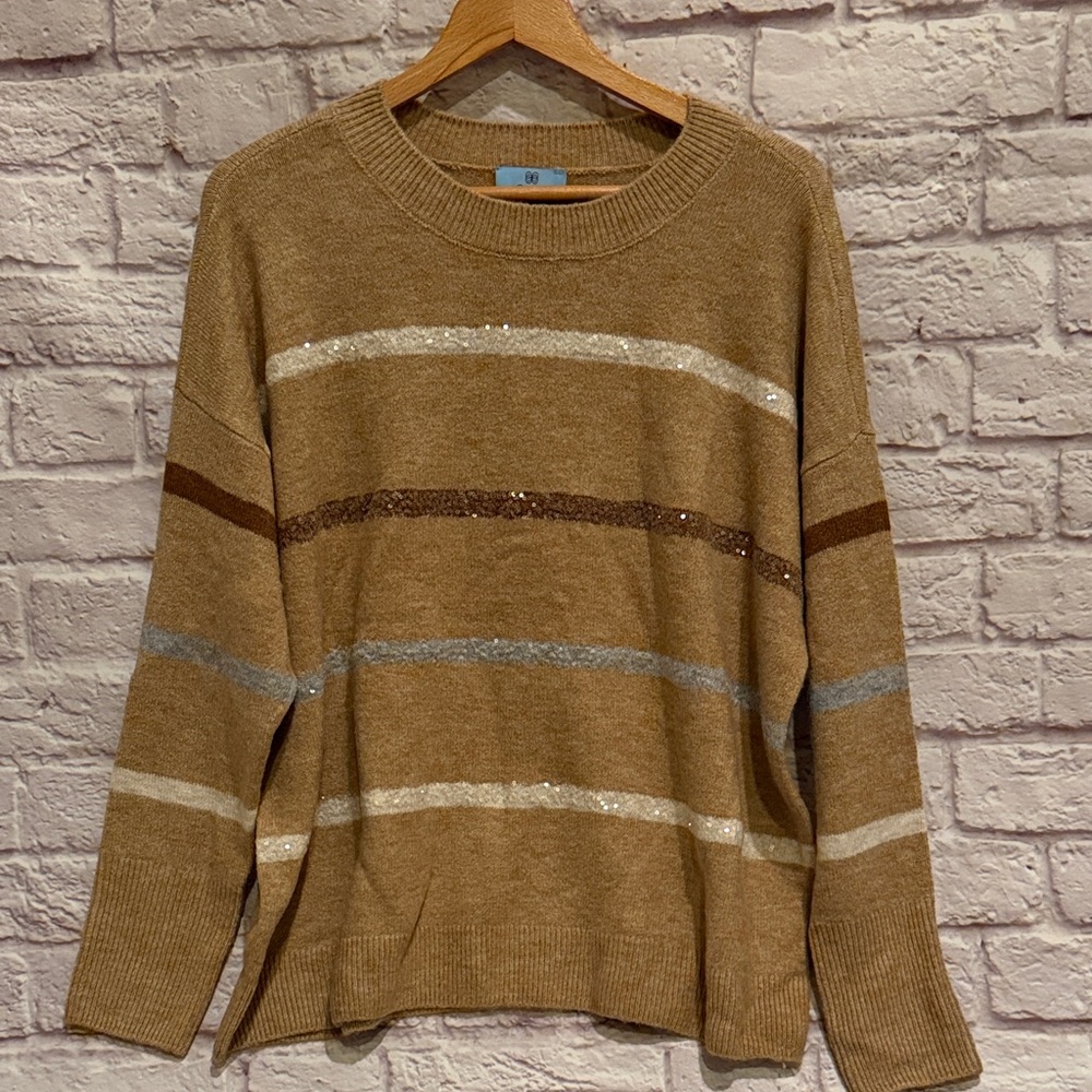 Cecel Brown Striped Sweater